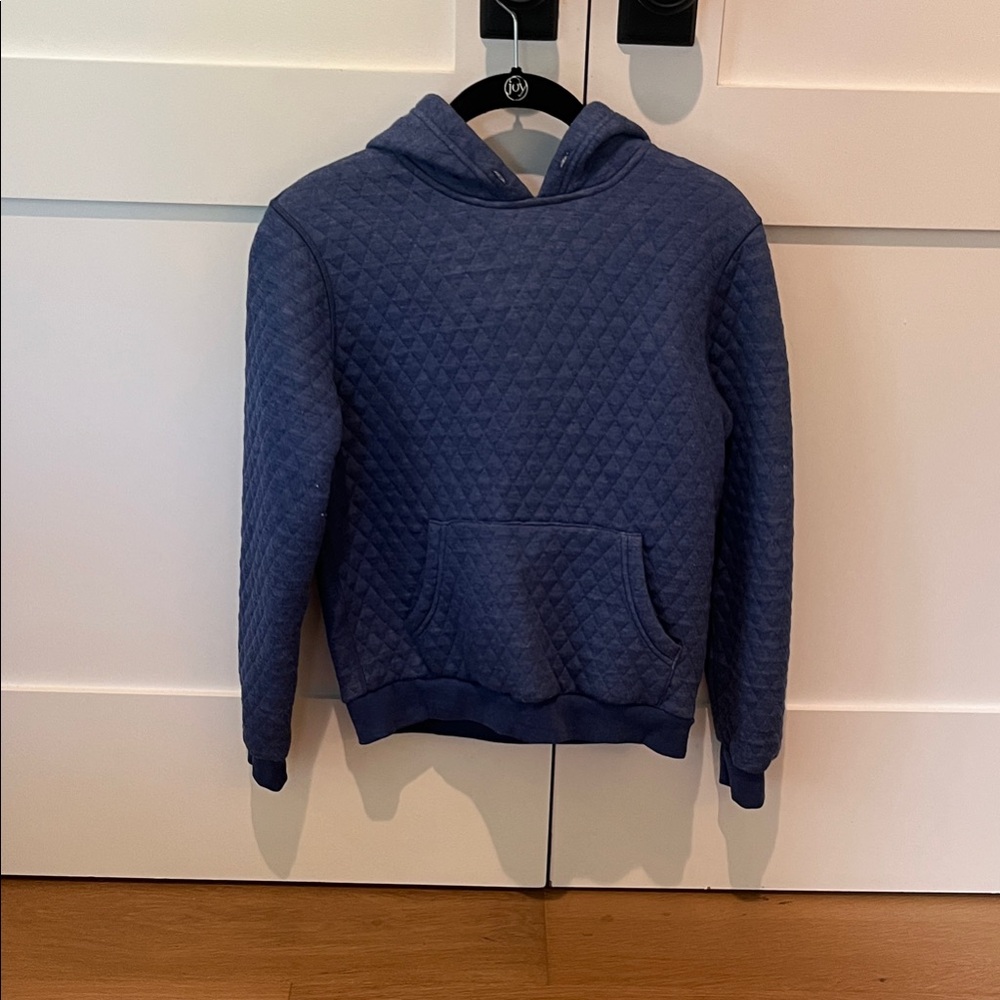 Marine Layer Quilted Blue Men's Hoodie